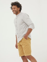 FatFace Cove Yellow Flat Front Shorts - Image 1 of 4