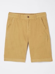 FatFace Cove Yellow Flat Front Shorts - Image 4 of 4