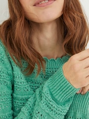 FatFace Green Crew Jumper - Image 4 of 5