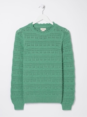 FatFace Green Crew Jumper - Image 5 of 5