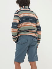 FatFace Cove Blue Flat Front Shorts - Image 2 of 4