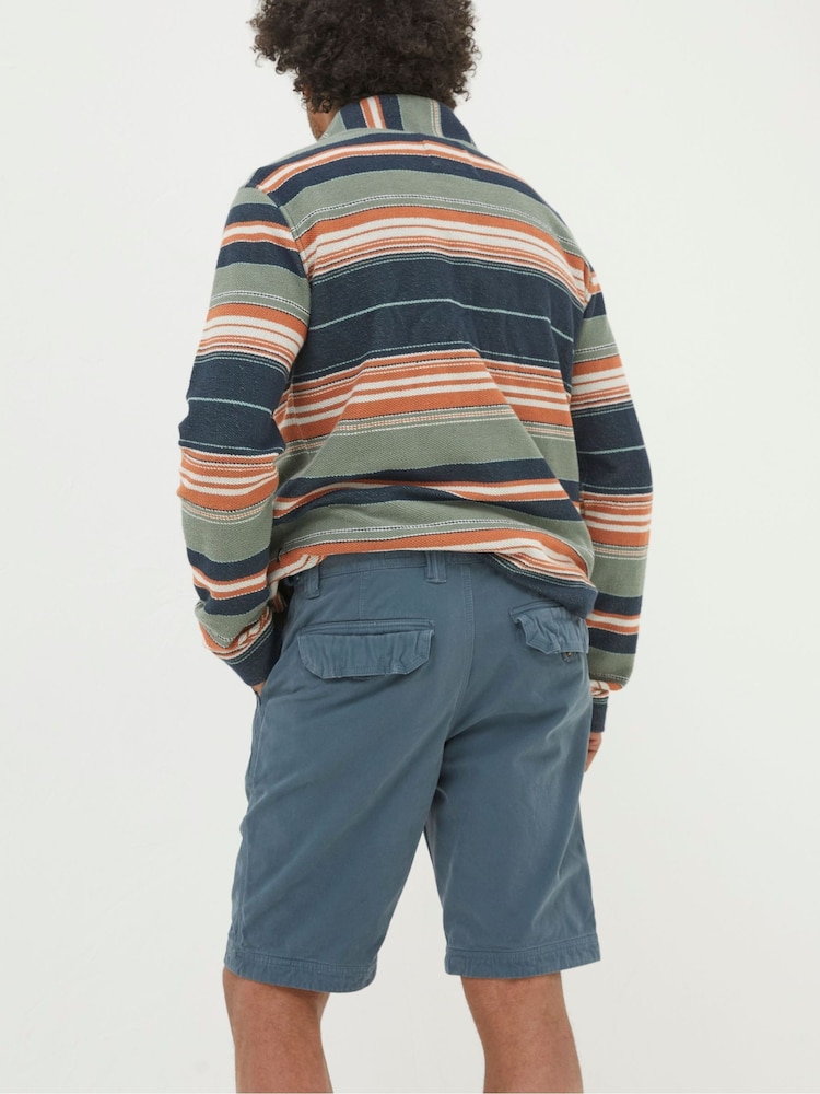 FatFace Cove Blue Flat Front Shorts - Image 2 of 4