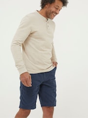 FatFace Cove Blue Flat Front Shorts - Image 1 of 4