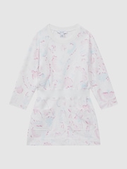 Reiss Multi Janey 4-9 yrs Cotton Jersey Blend Crew Neck Dress - Image 1 of 5