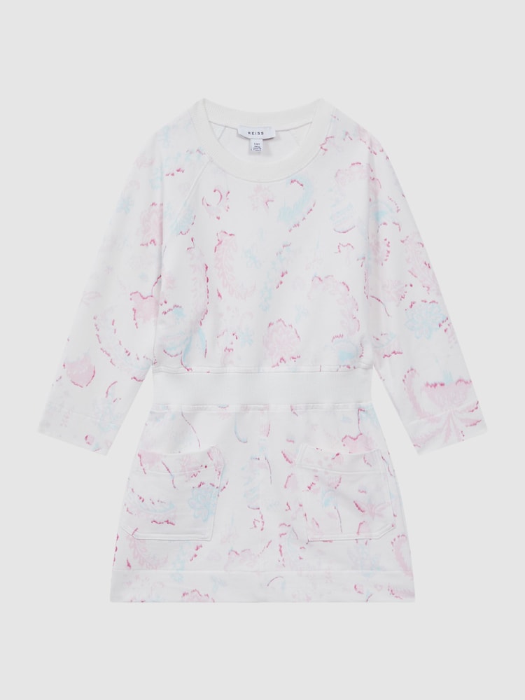 Reiss Multi Janey 4-9 yrs Cotton Jersey Blend Crew Neck Dress - Image 1 of 5
