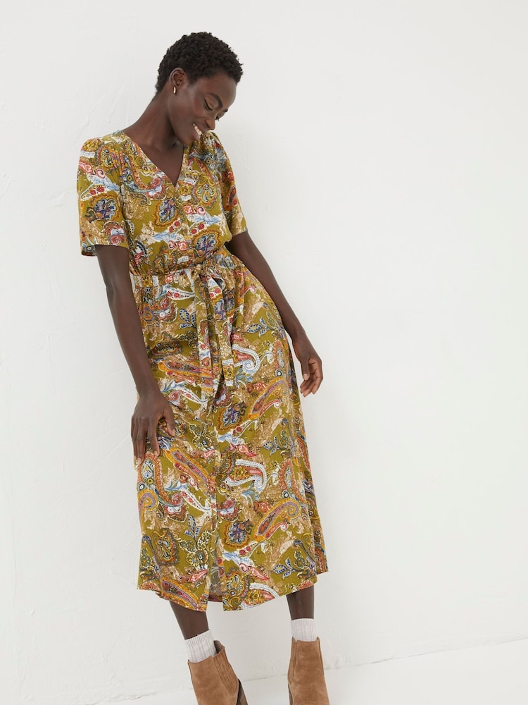 FatFace Paisley Midi Tea Dress - Bild 1 von 6