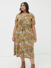 FatFace Paisley Midi Tea Dress - Bild 3 von 6