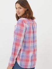 FatFace Blue Olivia Check Shirt - Image 2 of 5