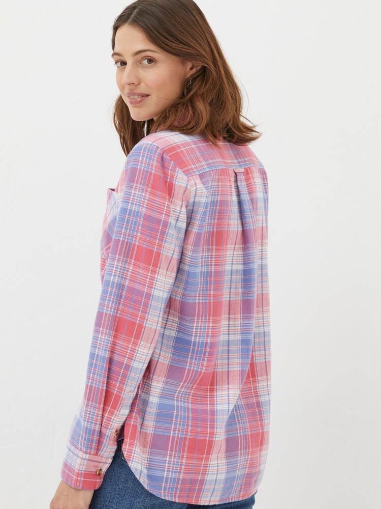 FatFace Blue Olivia Check Shirt - Image 2 of 5