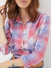 FatFace Blue Olivia Check Shirt - Image 4 of 5