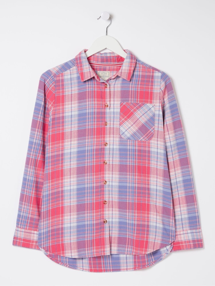 FatFace Blue Olivia Check Shirt - Image 5 of 5