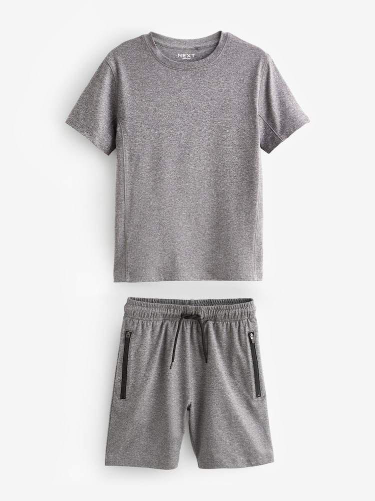 Grey Sports T-Shirt and Shorts Set (3-16yrs) - Image 1 of 3