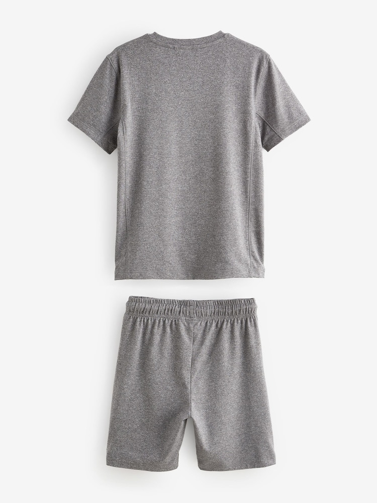Grey Sports T-Shirt and Shorts Set (3-16yrs) - Image 2 of 3