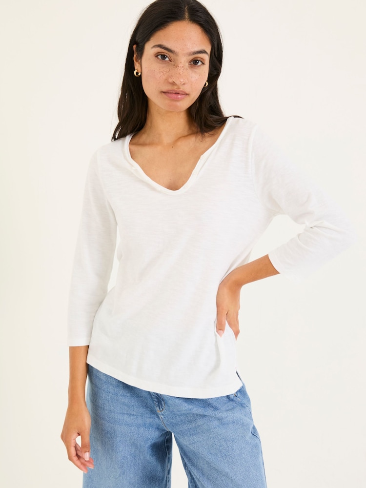 Blanco - FatFace 100% Cotton T-Shirt - Imagen 1 de 6 Blanco - FatFace 100% Cotton T-Shirt - Imagen 1 de 6