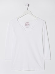 FatFace Porter White 100% Cotton T-Shirt - Image 6 of 6