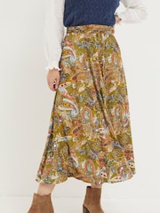 FatFace Amelie Green Prairie Paisley Midi Skirt - Image 2 of 6