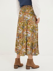 FatFace Amelie Green Prairie Paisley Midi Skirt - Image 3 of 6