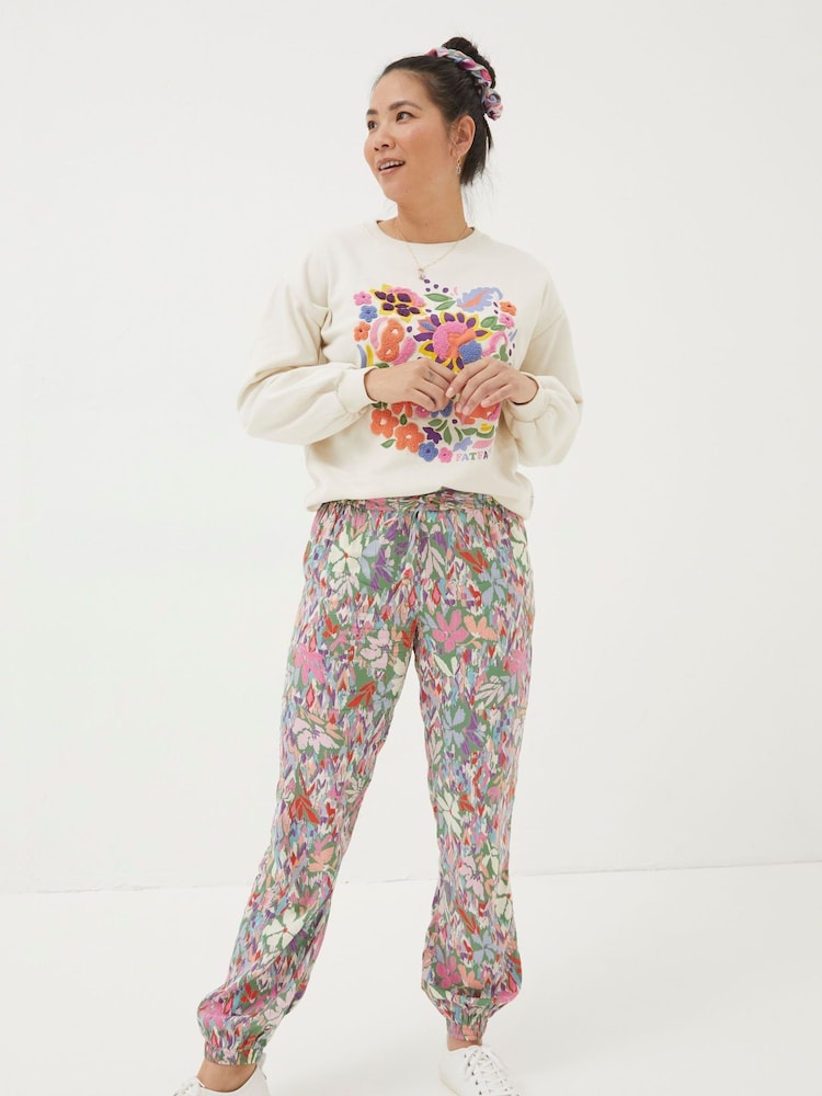 FatFace Lyme Multi Expressive Floral Trousers - Image 1 of 5