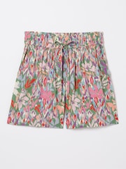 FatFace Green Expressive Floral Flippy Shorts - Image 5 of 5