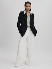 Reiss Green Irina Silk Button-Through Shirt - Image 3 of 6