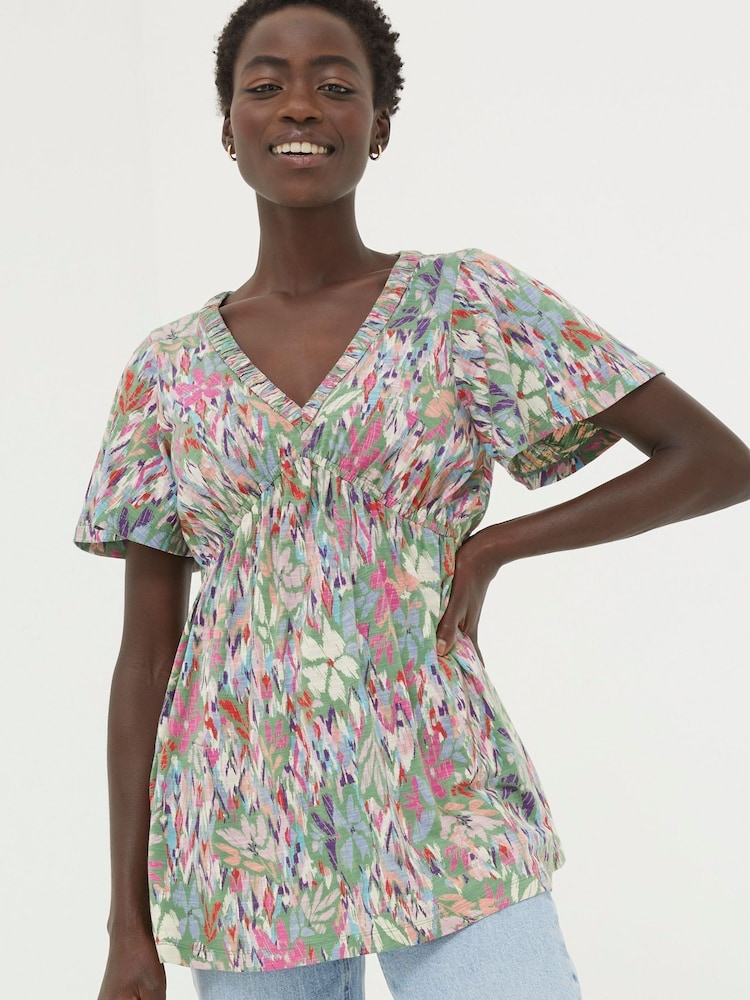 FatFace Frankie Multi Expressive Floral Top - Image 1 of 4