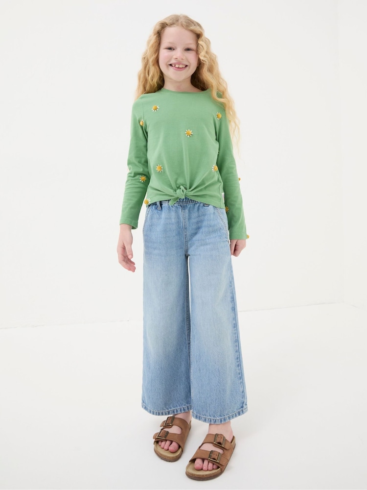 FatFace Green Flower Knot T-Shirt - Image 1 of 5