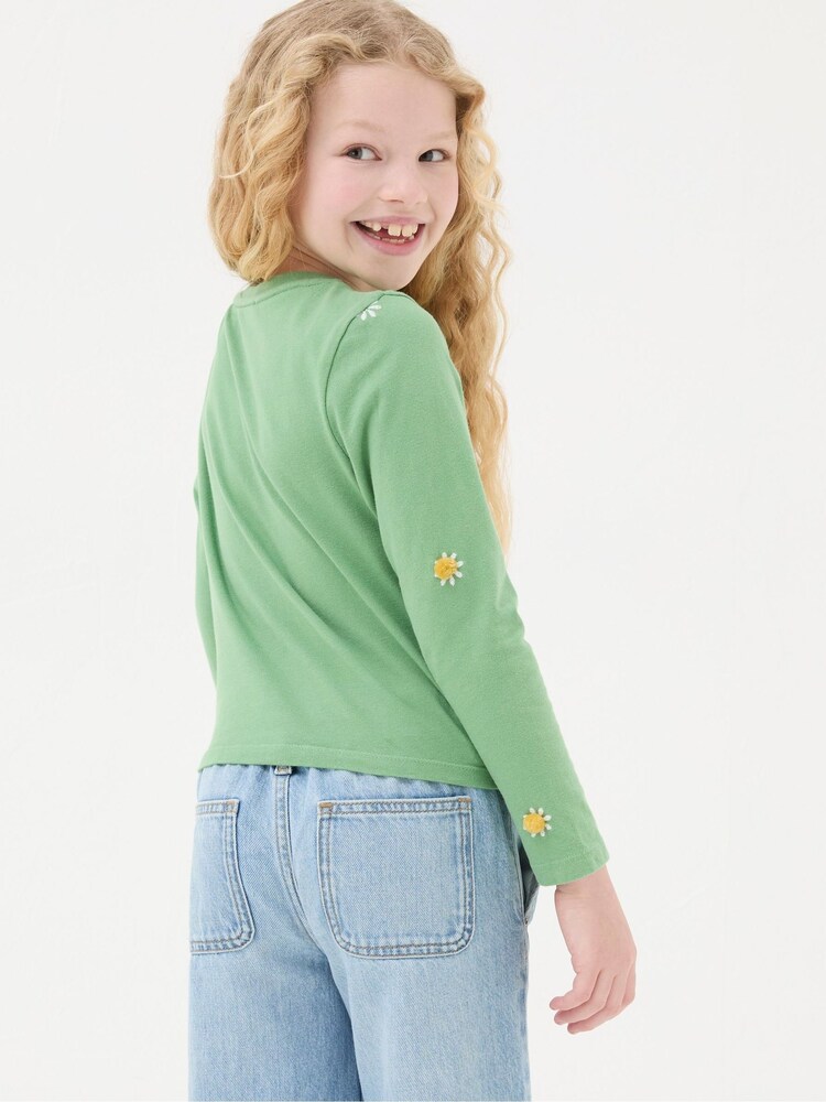 FatFace Green Flower Knot T-Shirt - Image 2 of 5