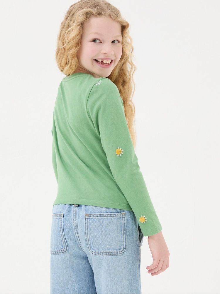 FatFace Green Flower Knot T-Shirt - Image 2 of 5 FatFace Green Flower Knot T-Shirt - Image 2 of 5