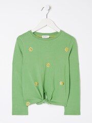 FatFace Green Flower Knot T-Shirt - Image 5 of 5