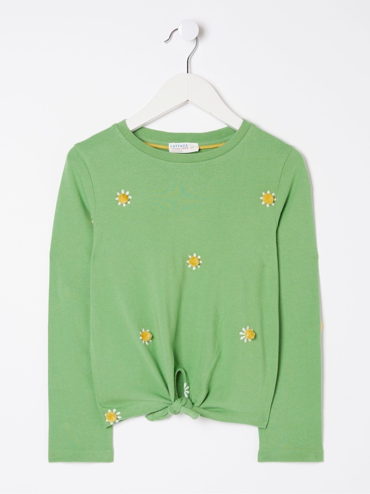 FatFace Green Flower Knot T-Shirt - Image 5 of 5 FatFace Green Flower Knot T-Shirt - Image 5 of 5