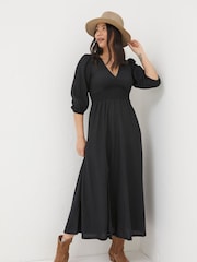 FatFace Black Rene Midi Dress - Image 2 of 7