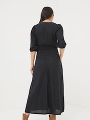 FatFace Black Rene Midi Dress - Image 3 of 7