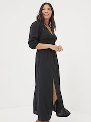 FatFace Black Rene Midi Dress - Image 4 of 7