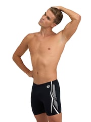 Arena Mens Performance Feather Mid Jammer Black Shorts - Image 1 of 6