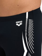 Arena Mens Performance Feather Mid Jammer Black Shorts - Image 3 of 6