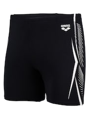 Arena Mens Performance Feather Mid Jammer Black Shorts - Image 6 of 6