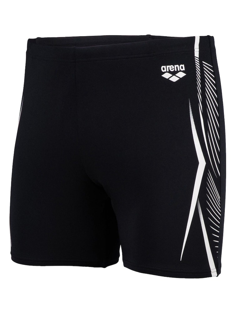 Arena Mens Performance Feather Mid Jammer Black Shorts - Image 6 of 6
