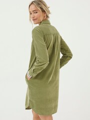 FatFace Green Micky Cord Tunic Dress - Image 2 of 6