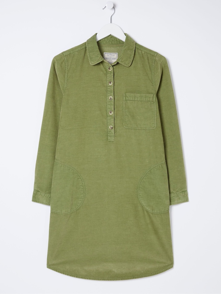 FatFace Green Micky Cord Tunic Dress - Image 6 of 6