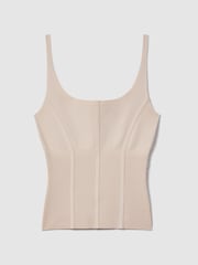 Reiss Nude Verity Ribbed Seam Detail Vest - Image 2 of 6