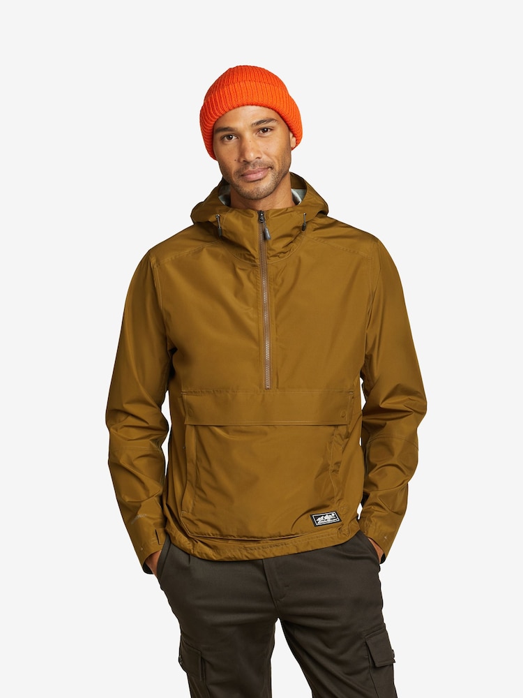 Eddie Bauer Brown Waterproof Rainpac Anorak Antique Jacket - Image 1 of 3