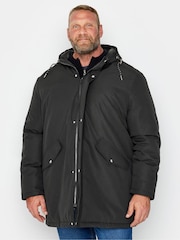 BadRhino Big & Tall Black Long Parka Jacket - Image 2 of 5