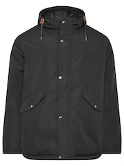 BadRhino Big & Tall Black Long Parka Jacket - Image 4 of 5