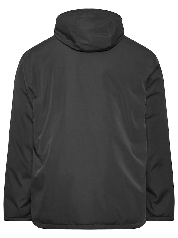 BadRhino Big & Tall Black Long Parka Jacket - Image 5 of 5