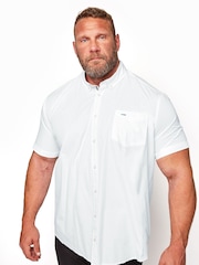 BadRhino Big & Tall White Short Sleeve 100% Cotton Oxford Shirt - Image 1 of 3