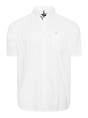 BadRhino Big & Tall White Short Sleeve 100% Cotton Oxford Shirt - Image 2 of 3