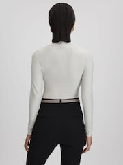 Reiss Mint Mara Wrap Front Top - Image 5 of 7