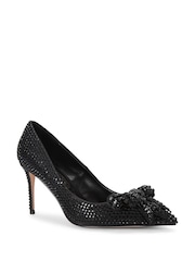 Kurt Geiger London Black Belgavia Crystal Bow DRC Black Shoes - Image 3 of 5
