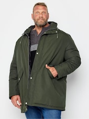 BadRhino Big & Tall Green Long Parka Jacket - Image 1 of 4
