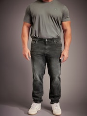 BadRhino Big & Tall Black Washed Denim Jeans - Image 3 of 4